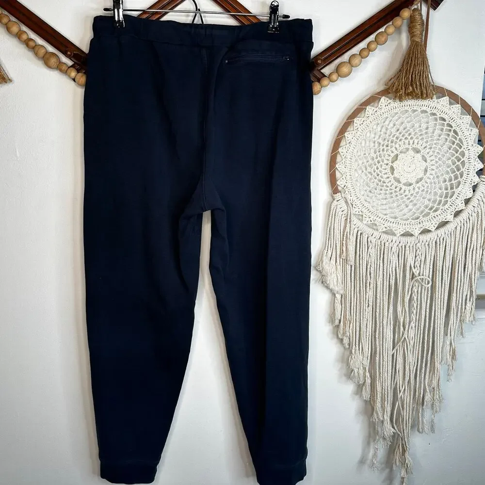 Peter Manning Navy Blue Cotton Joggers